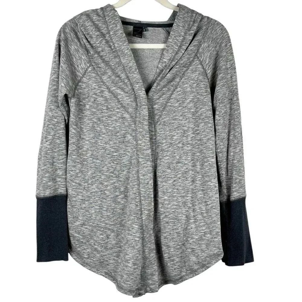 Z By Zella Gray Hooded Cardigan XS
